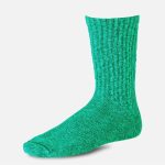 RED WING 97372 OVER-DYED GRN/LGRN COTTON RAGG CREW (SOCKS)