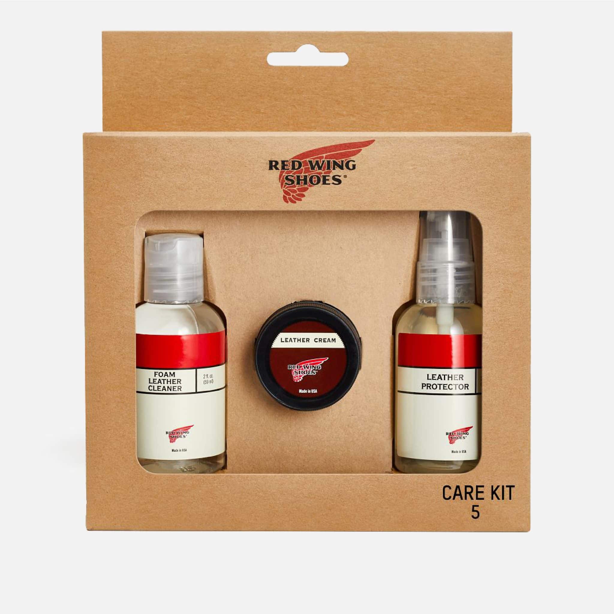 RED WING 98021 CARE KIT 5 (FOAM LEATHER CLEANER, LEATHER CREAM