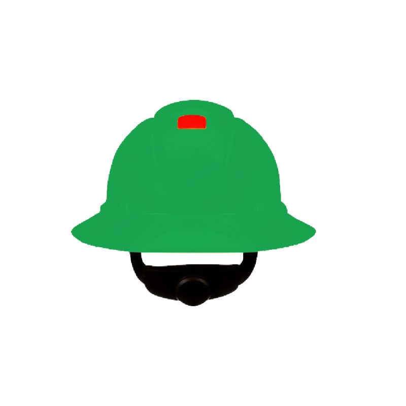 3M SecureFit H-804SFR-UV Full Brim Hard Hat – Green, Non-Vented, Uvicator Sensor, 4-Point Ratchet Suspension, ANSI Z87.1