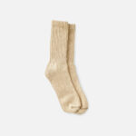 RW 97669 COTTON RAGG CREW SOCKS COFFEE/CREAM