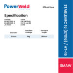 POWERWELD HT-16 (E7016) ELECTRODE (5KG/PKT) - Image 2