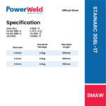 POWERWELD STAINARC 308L-17 STAINLESS STEEL ELECTRODE (2.5kg/pkt) - Image 2