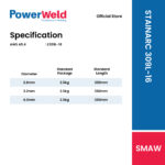 POWERWELD STAINARC 309L-16 STAINLESS STEEL ELECTRODE (2.5KG/PKT) - Image 2