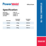POWERWELD STAINARC 316L-16 STAINLESS STEEL ELECTRODE (2.5KG/PKT) - Image 2