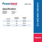 POWERWELD 100N (99%) CAST IRON ELECTRODE (1KG / PKT) - Image 2
