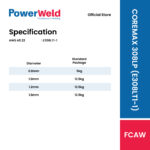 COREMAX 308LP STAINLESS STEEL FLUX CORED WIRE - Image 2