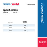 COREMAX 71 (H10) FLUX CORED WIRE (15KG/SPL) - Image 2
