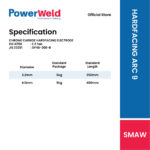 POWERWELD ARC 9 HARDFACING ELECTRODE (5KG/PKT) - Image 2