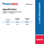 POWERWELD ARC 9 HARDFACING ELECTRODE (5KG/PKT) - Image 2