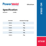 POWERWELD MC-308LR STAINLESS STEEL TIG ROD - Image 2