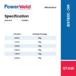 POWERWELD MC-308LSiR STAINLESS STEEL TIG ROD - Image 2