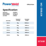 POWERWELD MC-308LSiR STAINLESS STEEL TIG ROD - Image 2