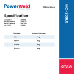 POWERWELD MC-309LR STAINLESS STEEL TIG ROD - Image 2