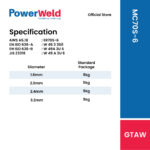 POWERWELD MC70S-6 TIG ROD (5KG/PKT) - Image 2