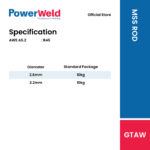 POWERWELD MSS ROD UNCOPPER COATED ROD (10KG/PKT) - Image 2