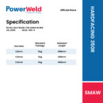 POWERWELD 350R HARDFACING ELECTRODE (5KG/PKT) - Image 2