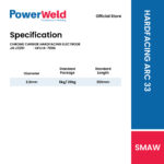 POWERWELD ARC 33 HARDFACING ELECTRODE (5KG/PKT) - Image 2