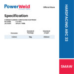 POWERWELD ARC 33 HARDFACING ELECTRODE (5KG/PKT) - Image 2
