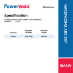 POWERWELD ARC 65T TOOLCORD HARDFACING ELECTRODE (5KG/PKT) - Image 2