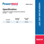 POWERWELD ARC 65T TOOLCORD HARDFACING ELECTRODE (5KG/PKT) - Image 2