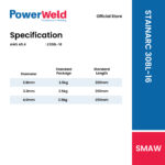 POWERWELD STAINARC 308L-16 STAINLESS STEEL ELECTRODE (2.5KG/PKT) - Image 2