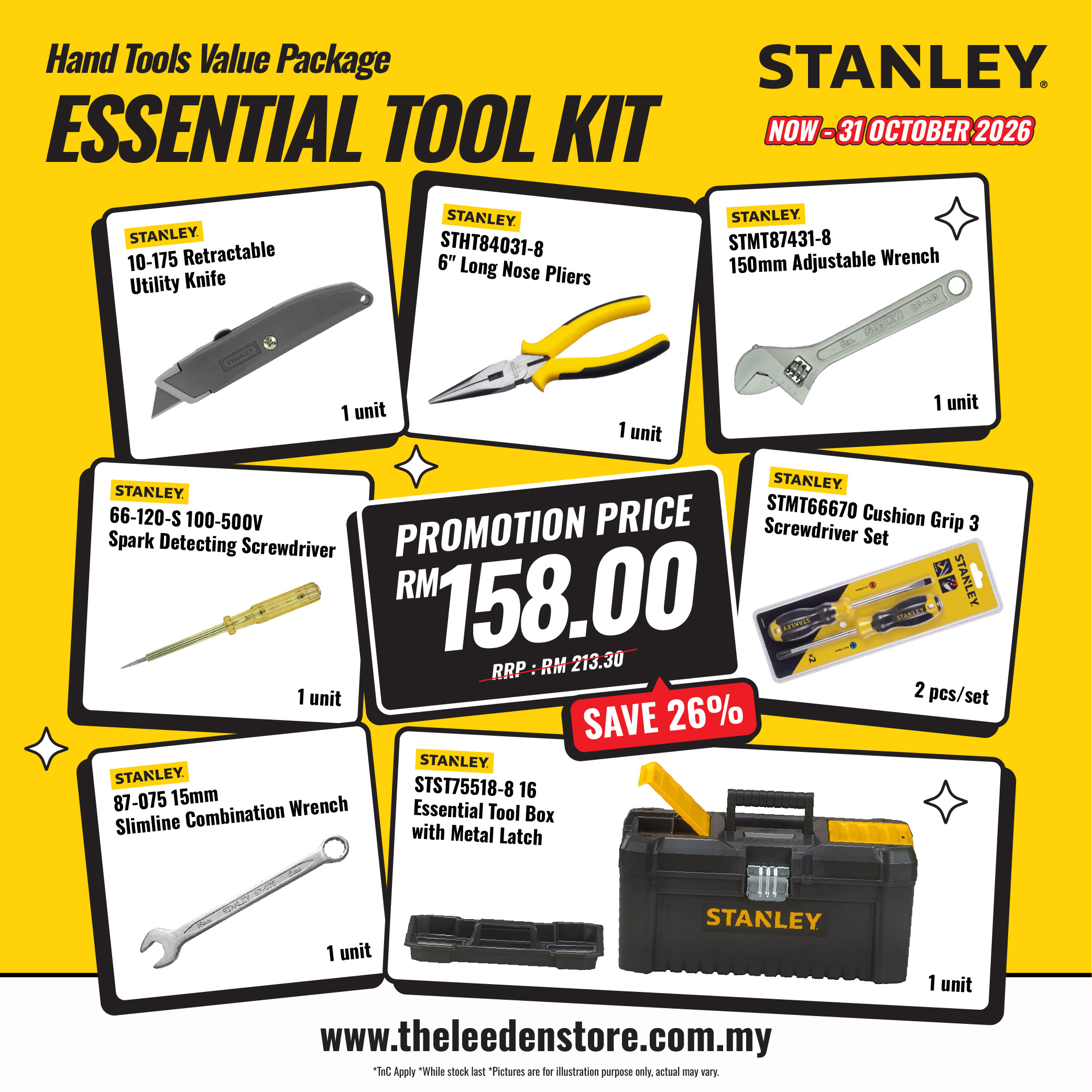 202609_STANLEY HAND TOOLS PACKAGE PROMOTION-04 STANLEY ESSENTIAL TOOLS KIT SET - Image 1